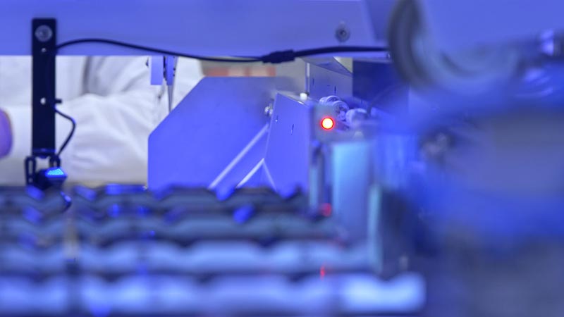 Machinery processing samples at Phoenix facility